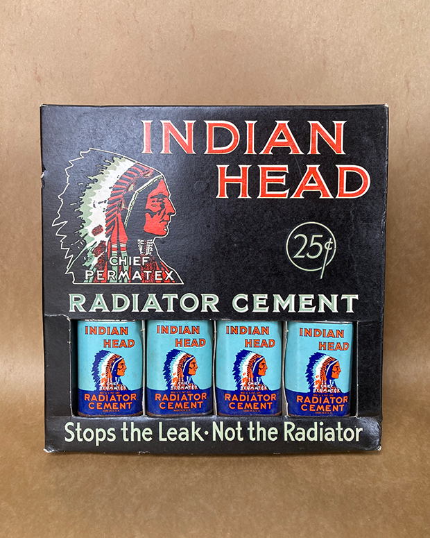 Indian Head Radiator Cement Display