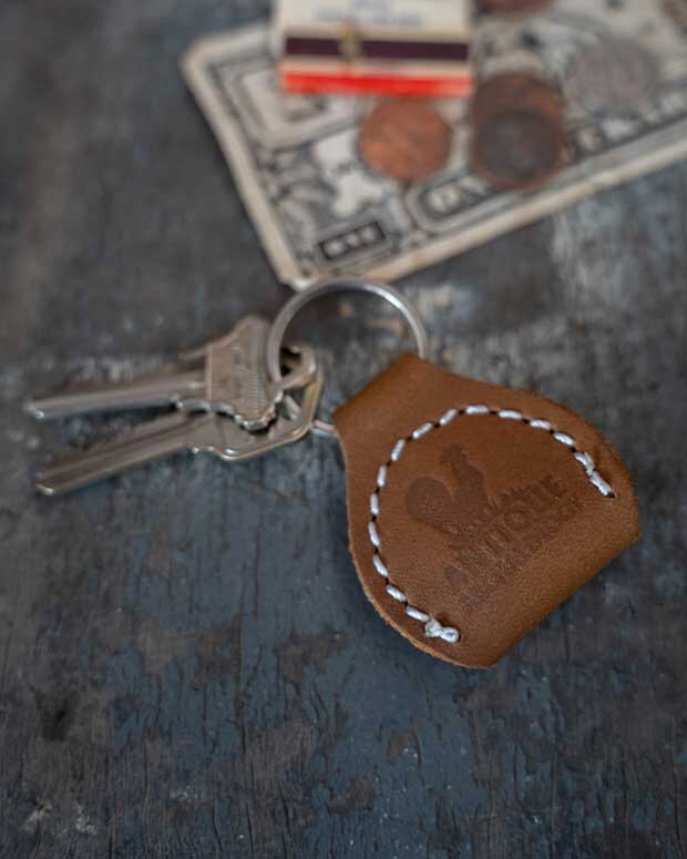 LEATHER GUITAR PICK KEYCHAIN