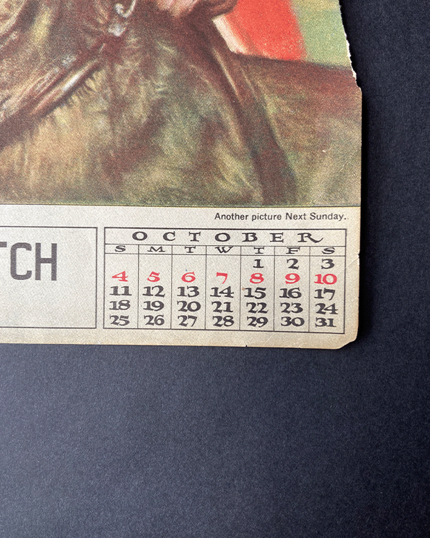 1925 Pinup Calendar Page (Dog)