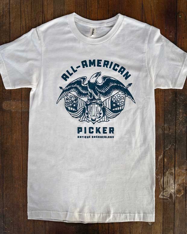 PICKER WHITE TEE – Antique Archaeology