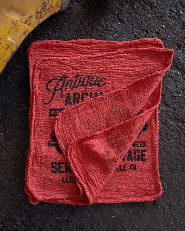 RED SERVICE & SALVAGE SHOP RAGS – Antique Archaeology