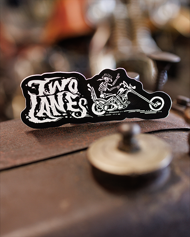 Two Lane Skeleton Sticker