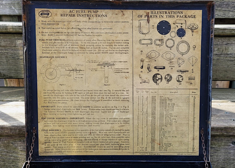 Genuine AC Fuel Pump Service Parts Cabinet