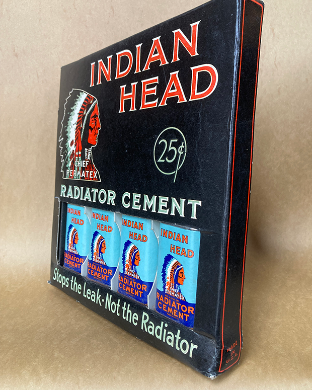 Indian Head Radiator Cement Display