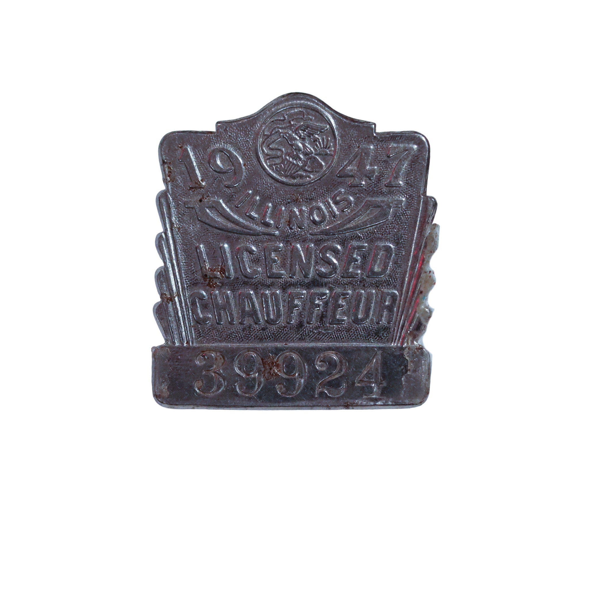 1947 Illinois Chauffeur Badge "39924"