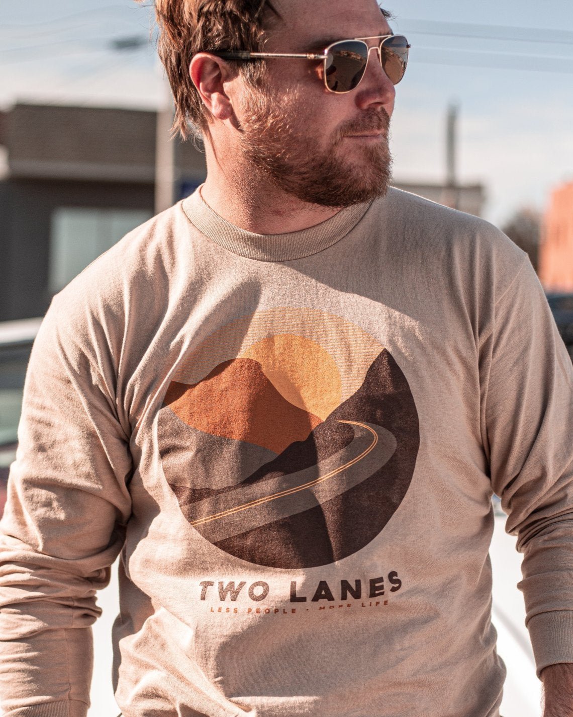 Two Lanes Mountain Road Tee