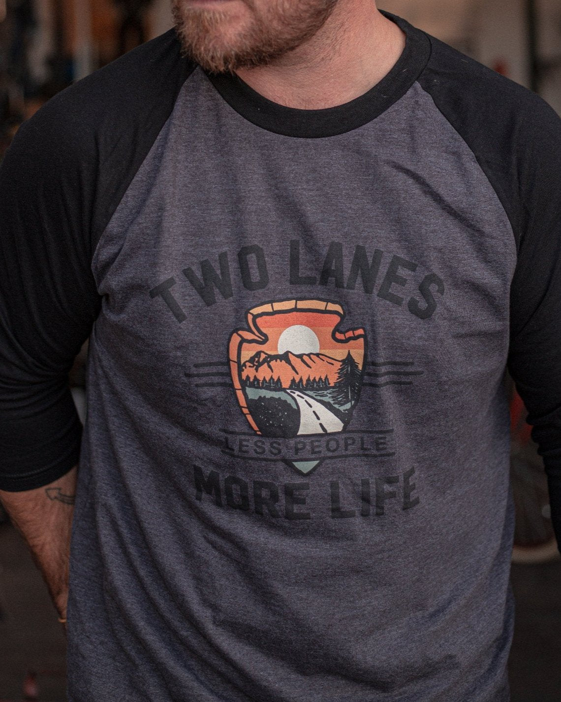 Two Lanes Arrowhead Raglan