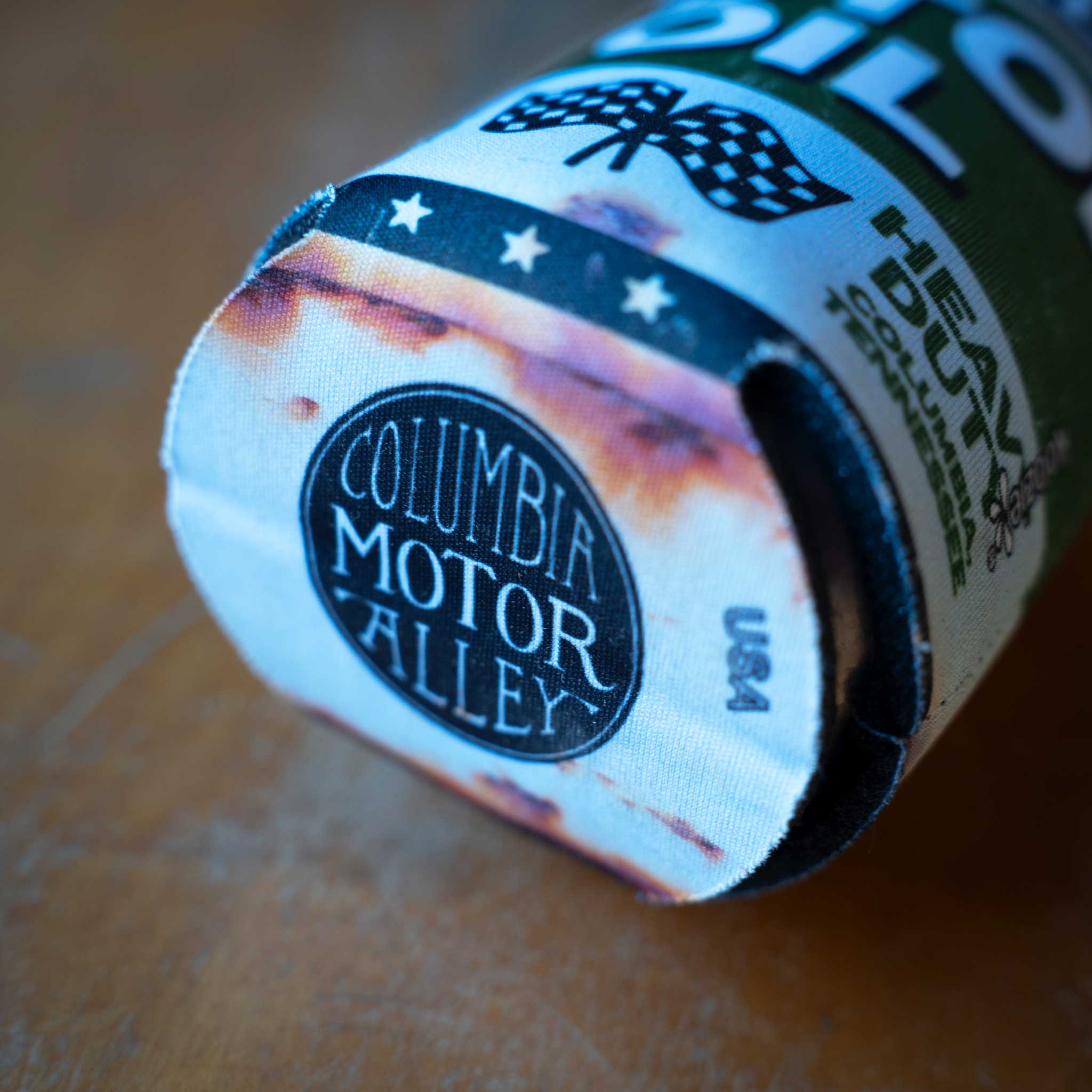 CMA Oil Can Koozie | Antique Archaeology