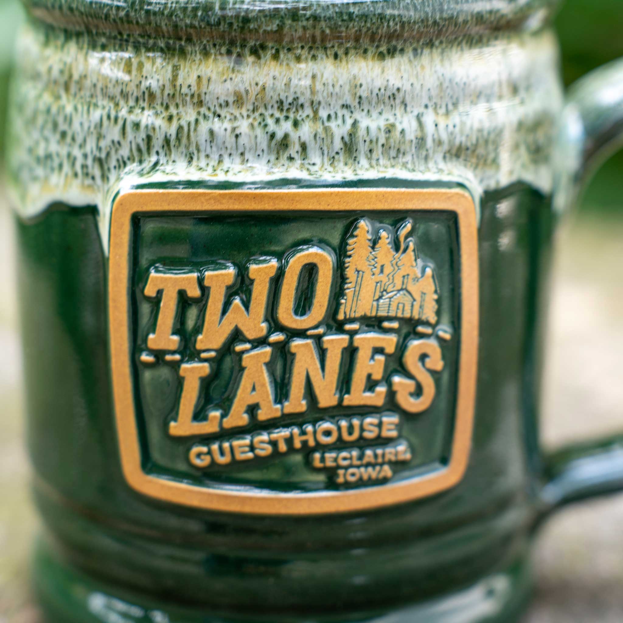 Two Lanes Guest House Mug - Le Claire IA