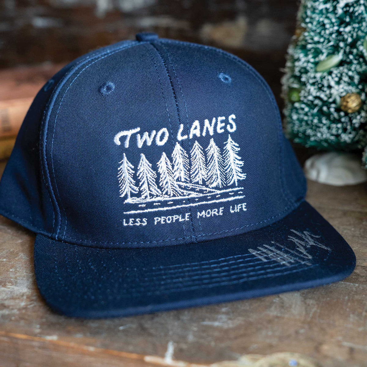 Autographed Two Lane Less People Hat | Antique Archaeology
