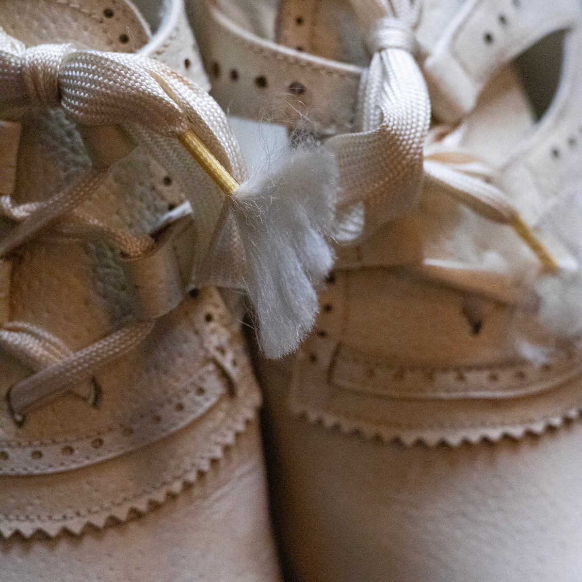 RJR White Pig-Tie Heels