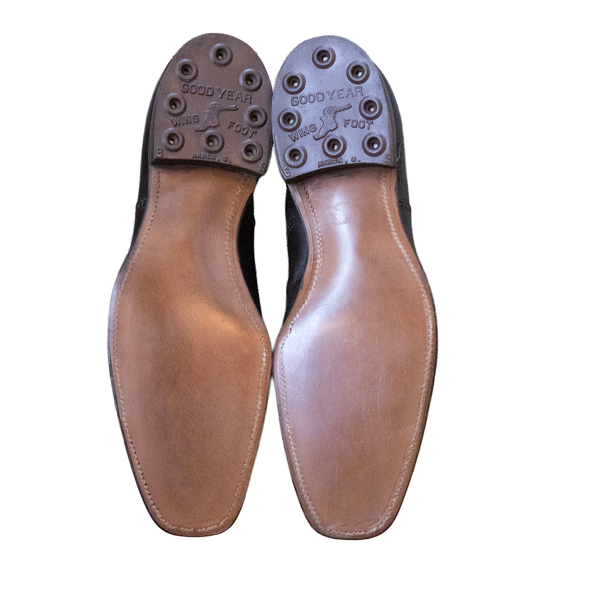Brown Patent Leather Shoes w/ Goodyear Heel