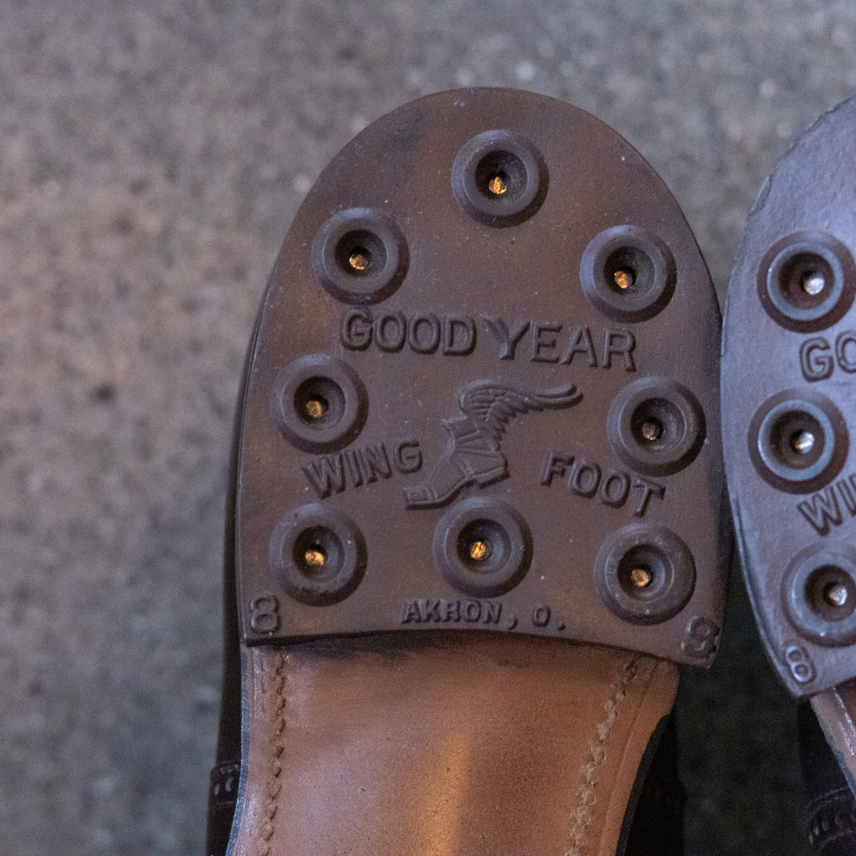 Brown Patent Leather Shoes w/ Goodyear Heel