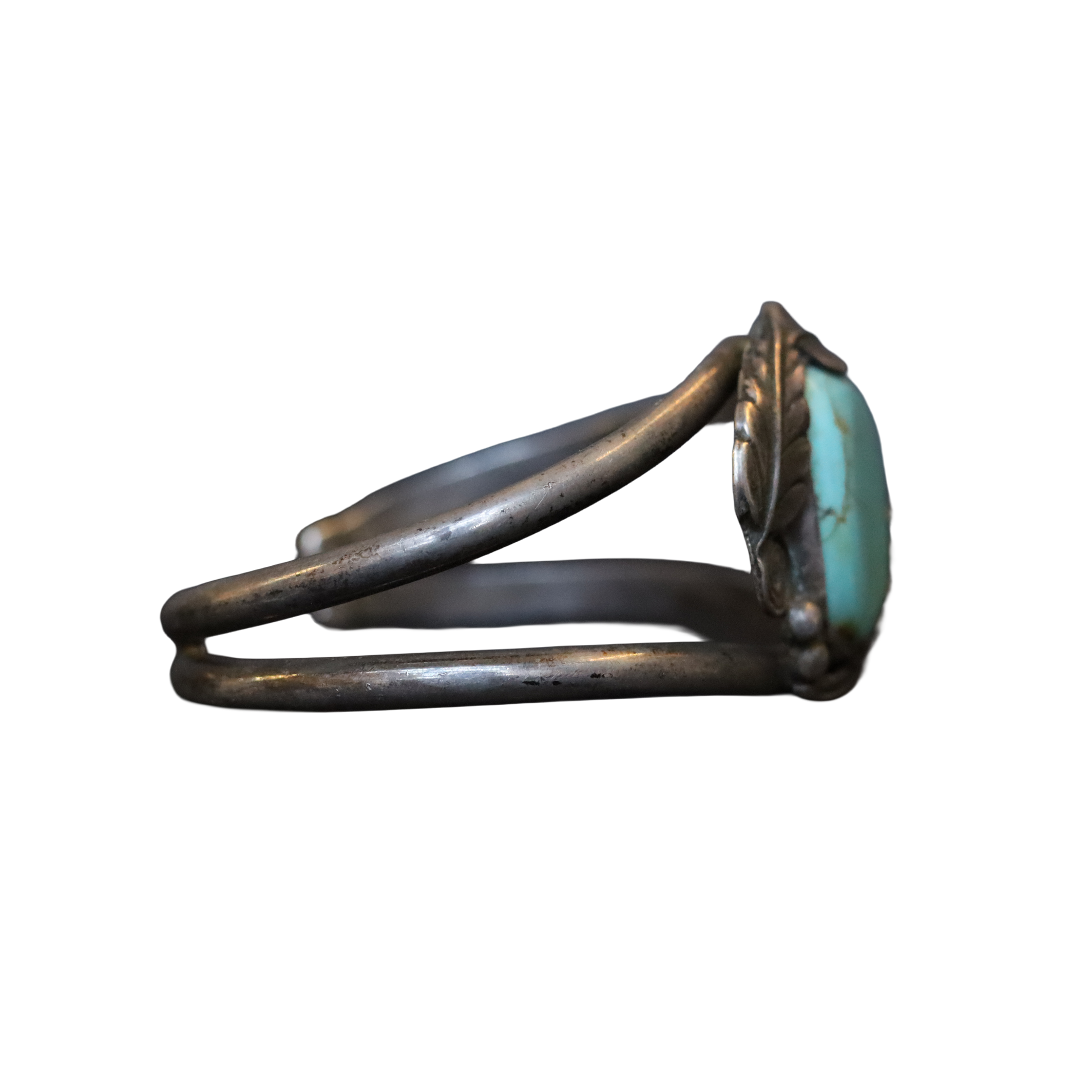 Three Feather Turquoise Bracelet