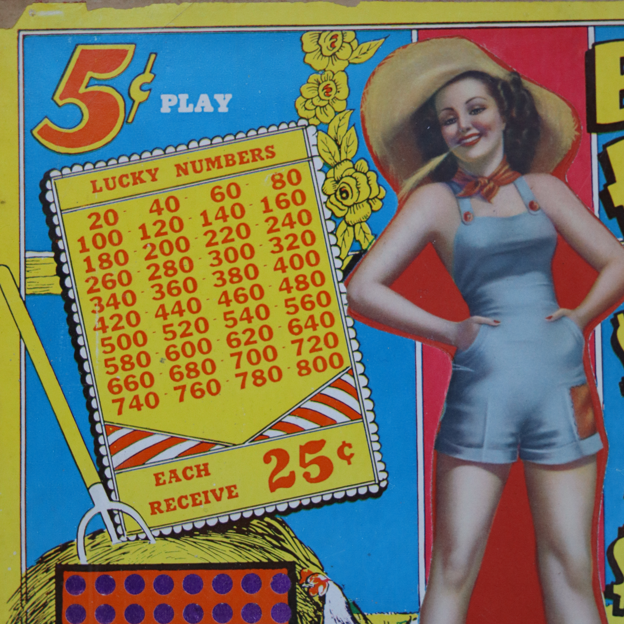 Big Hayseed Lottery Board