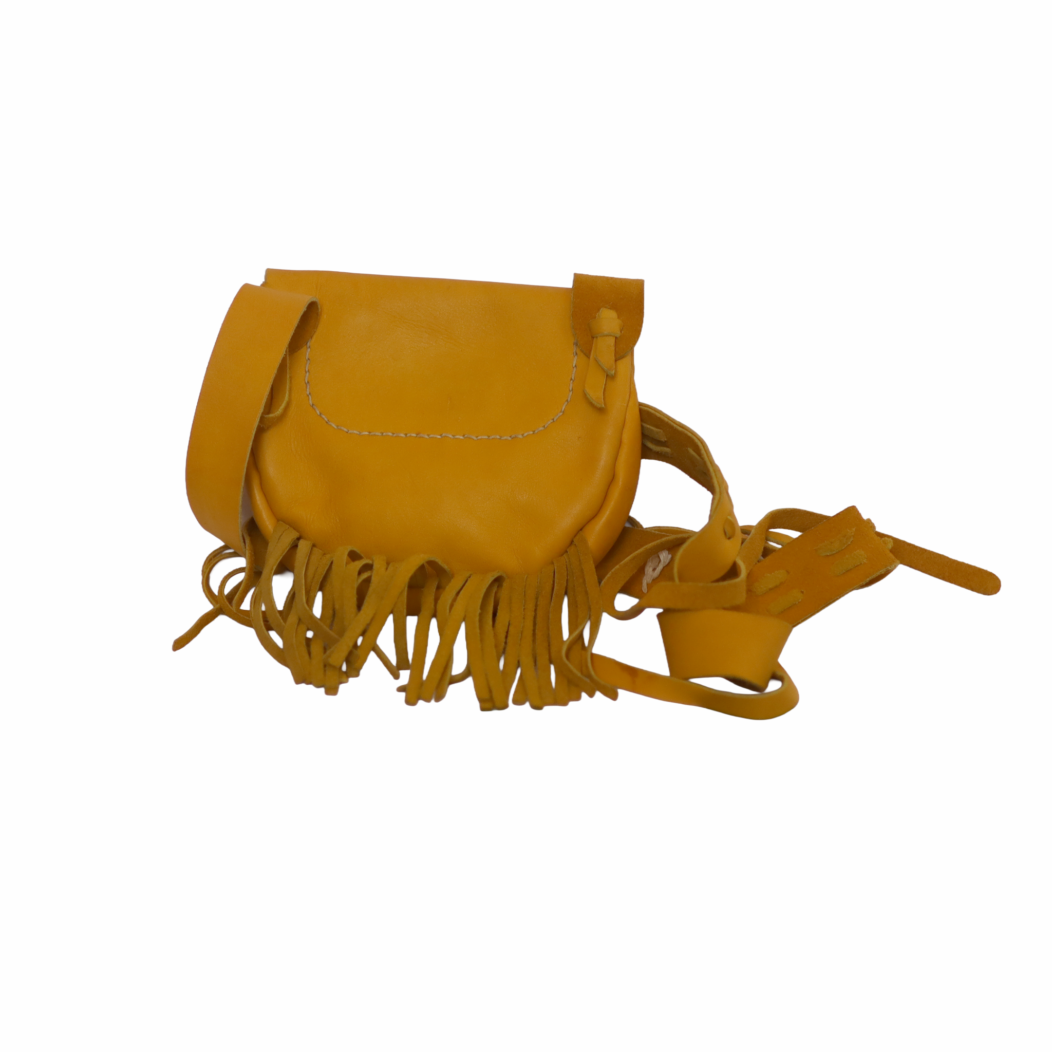 Yellow Suede Bag w/ Horn