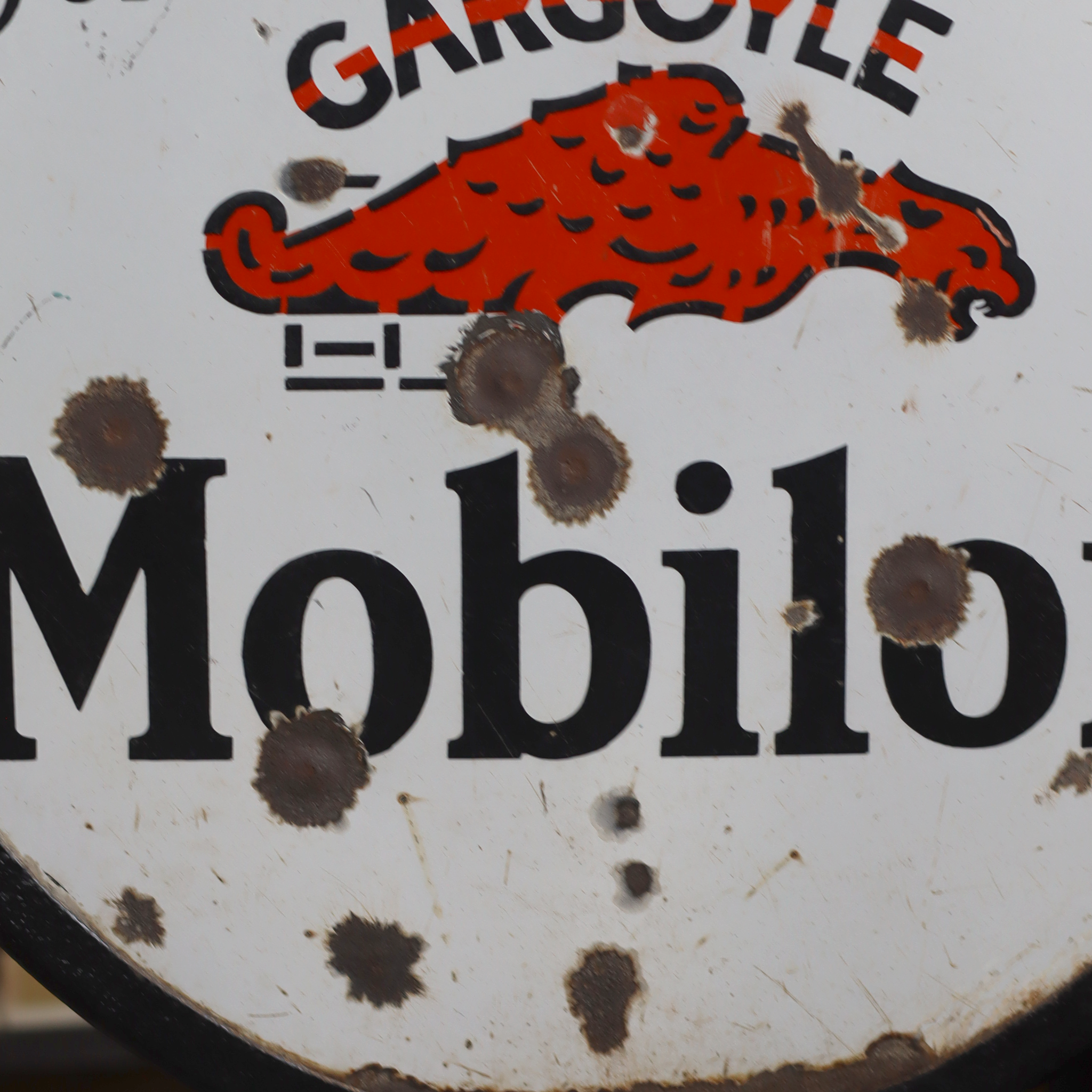 Mobiloil Gargoyle Lollipop Advertisement Stand