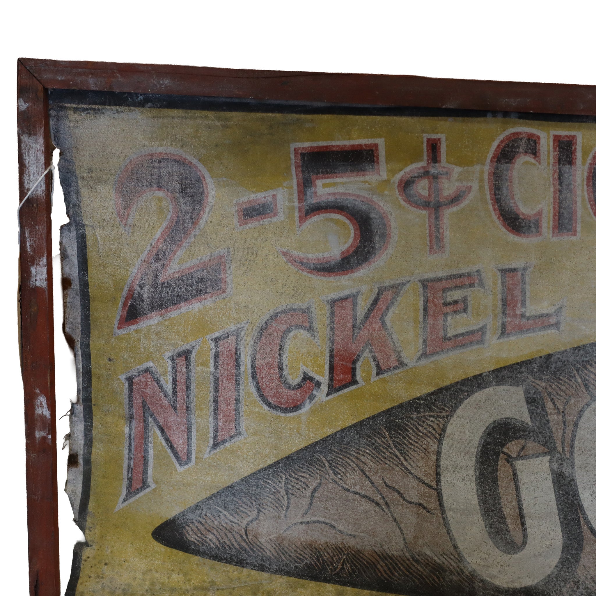 Gold Tip Canvas Sign