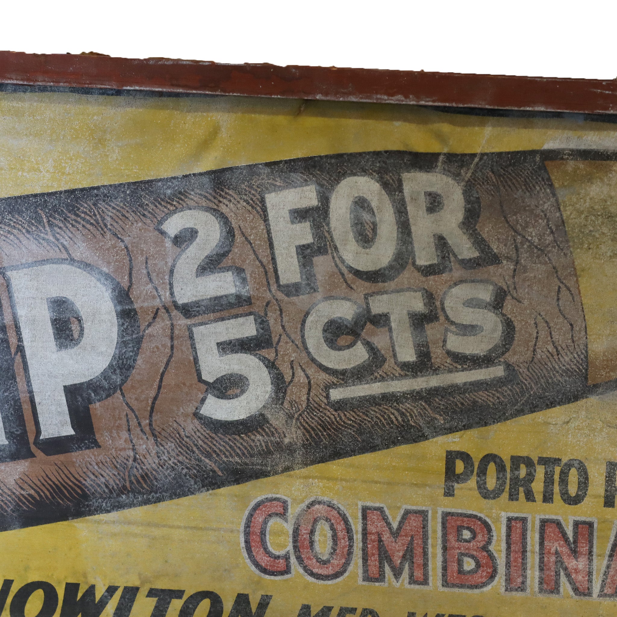 Gold Tip Canvas Sign