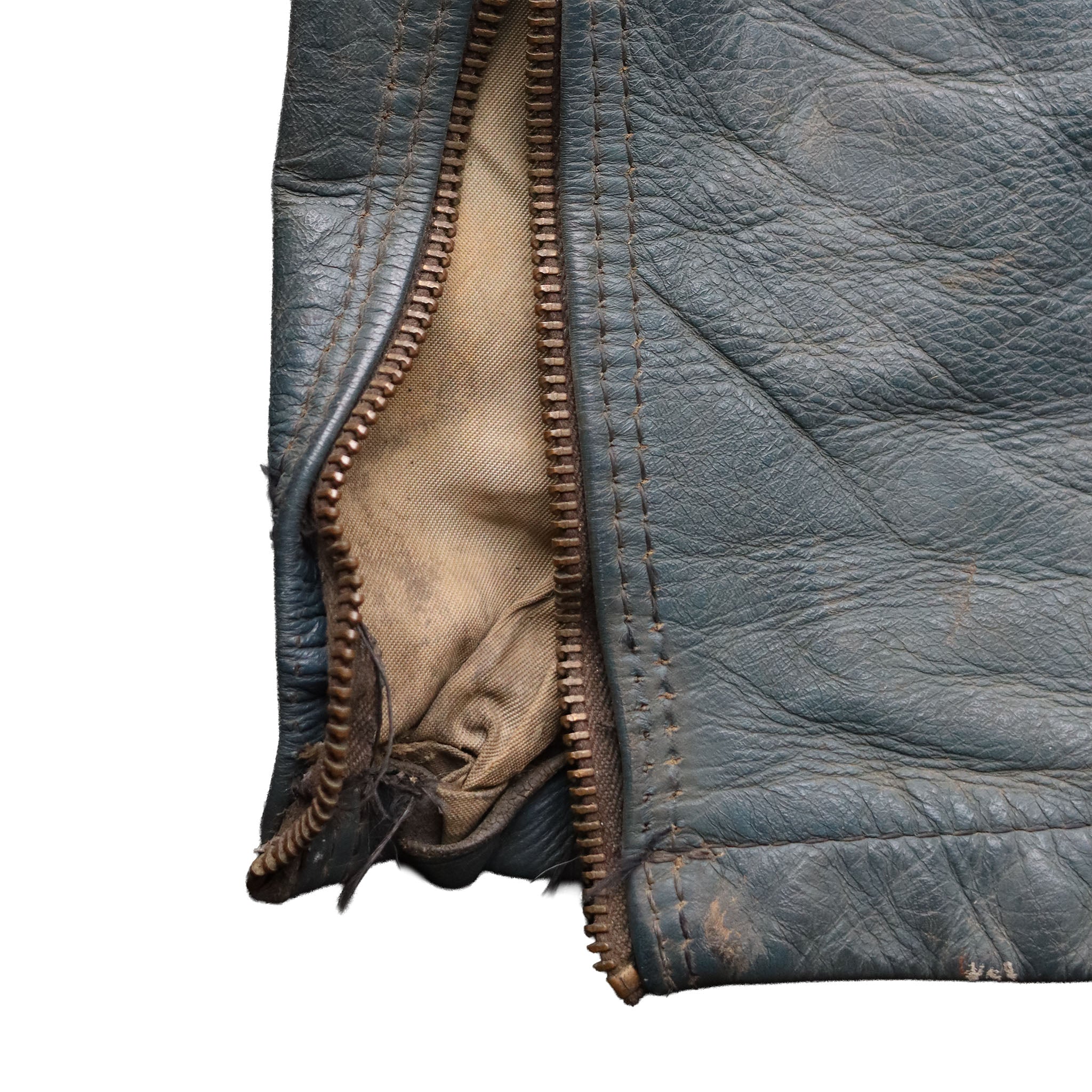 Blue and White Bates Racing Leather Set