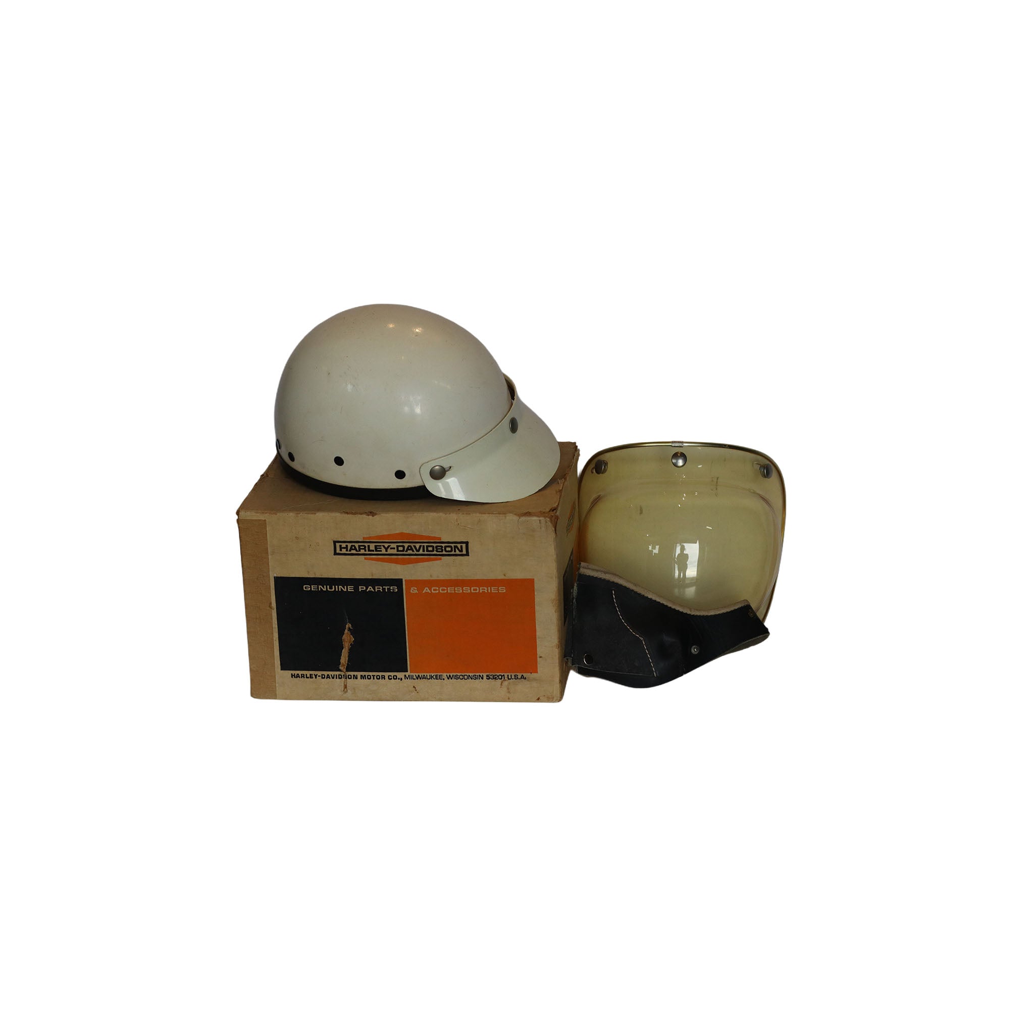 Vintage 1958 Harley-Davidson Model C Helmet Set - Complete 98090-58 Kit