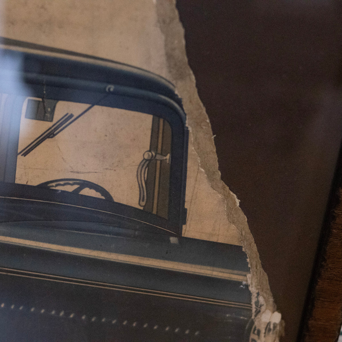 The Ford Sedan Half Dealership Cardstock