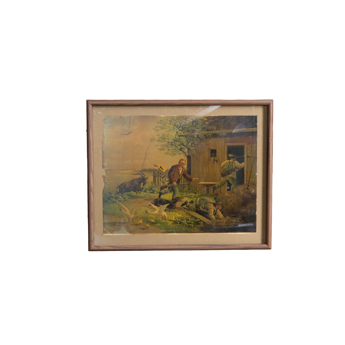 Framed Poacher Lithograph