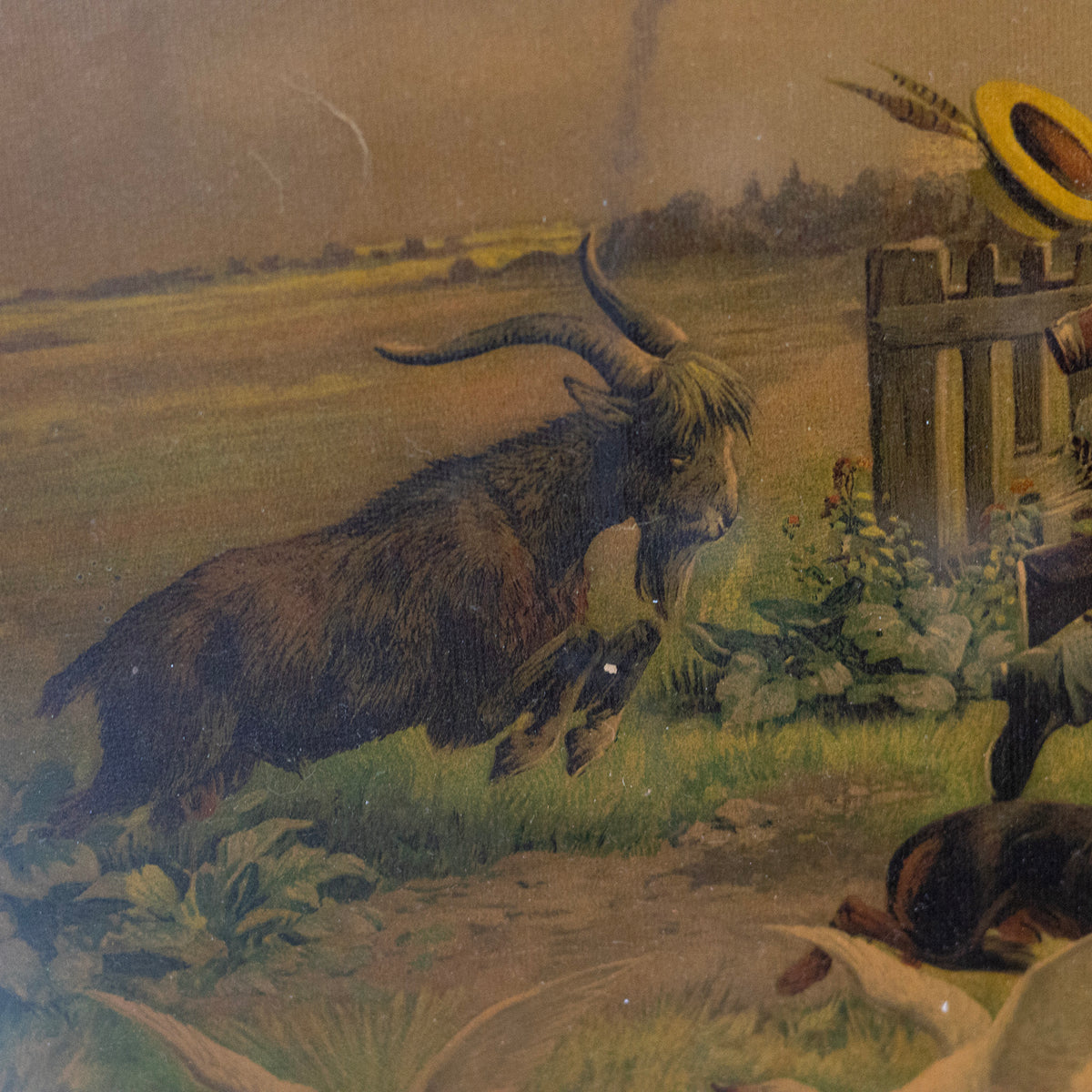 Framed Poacher Lithograph