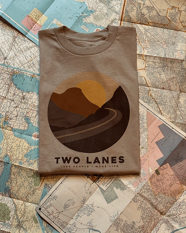 Two Lanes Mountain Road Tee