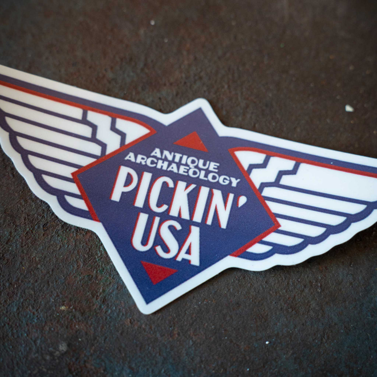 Pickin' USA Sticker | Antique Archaeology