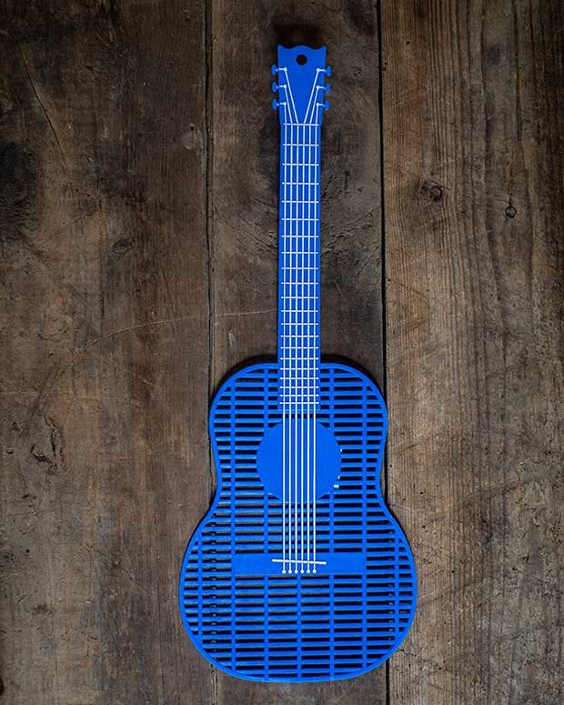 BLUE GUITAR FLY SWATTER